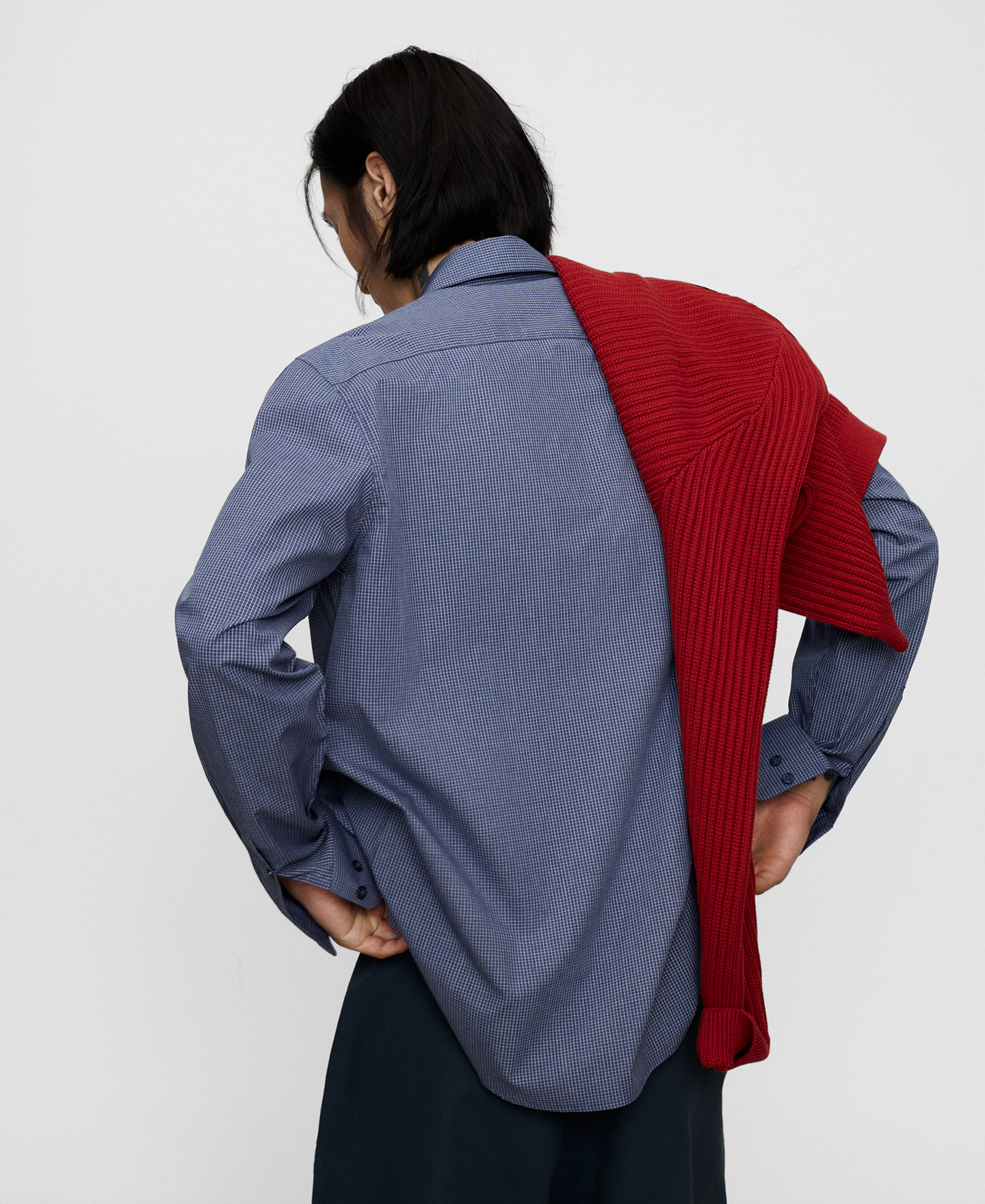 Camisa regular fit micro cuadros algod&oacute;n image number 2