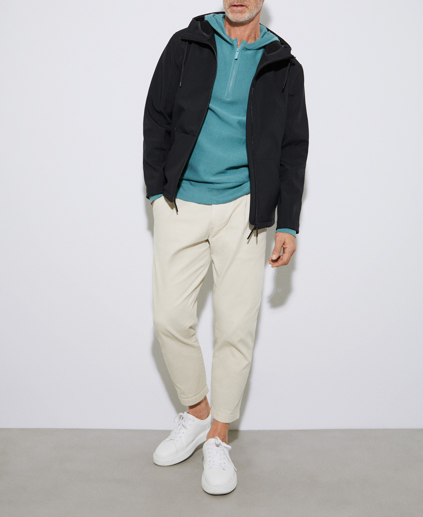 Zip-up sweatshirt in cotton image number 1