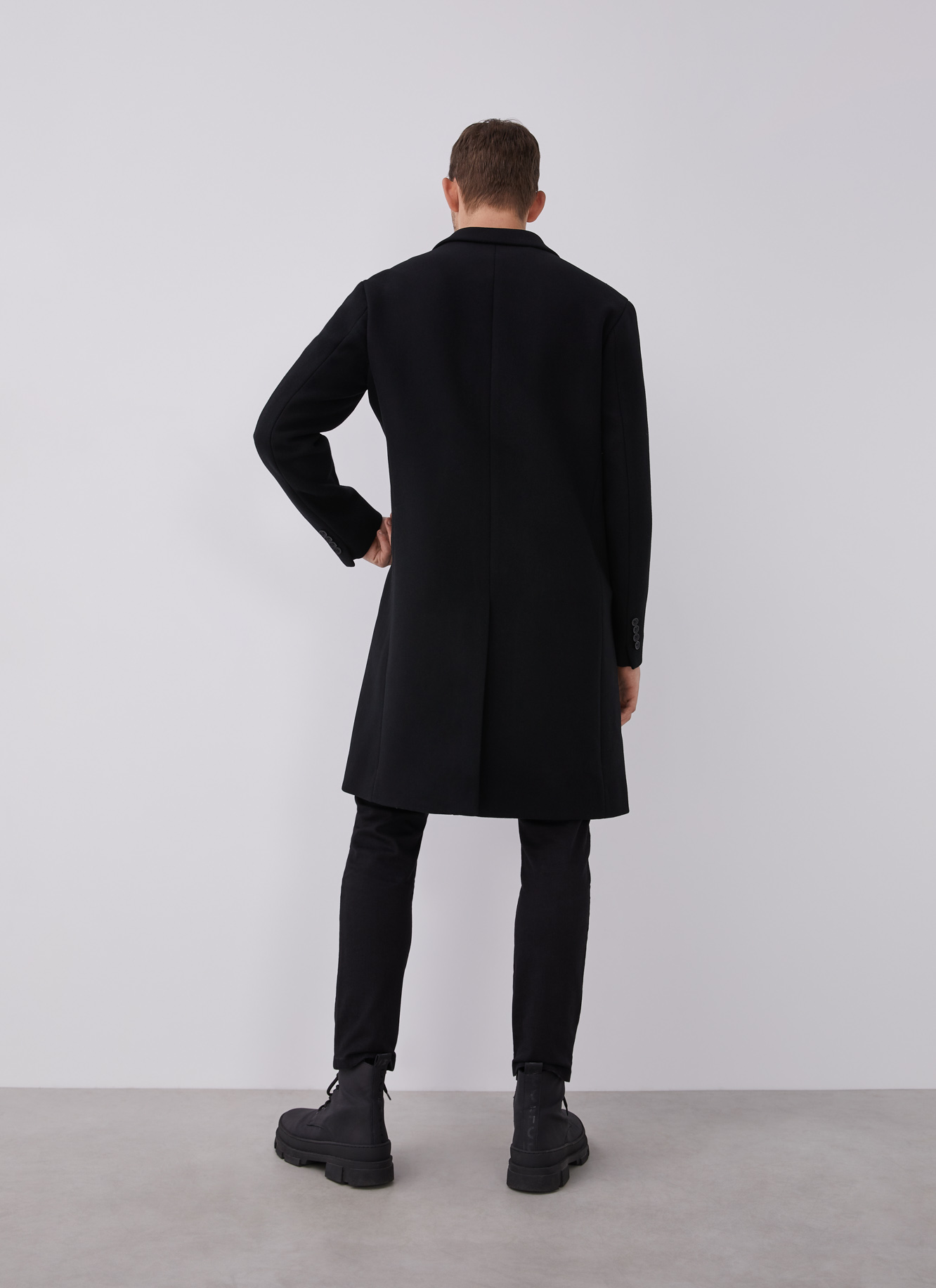 Three quarter length wool coat image number 1