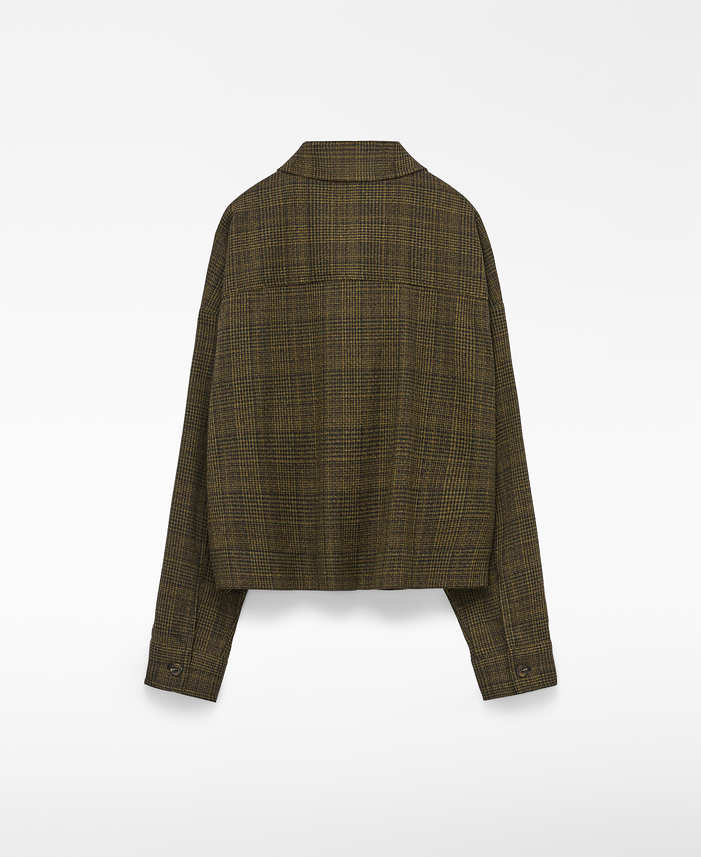 Checkered short overshirt with pockets image number 5
