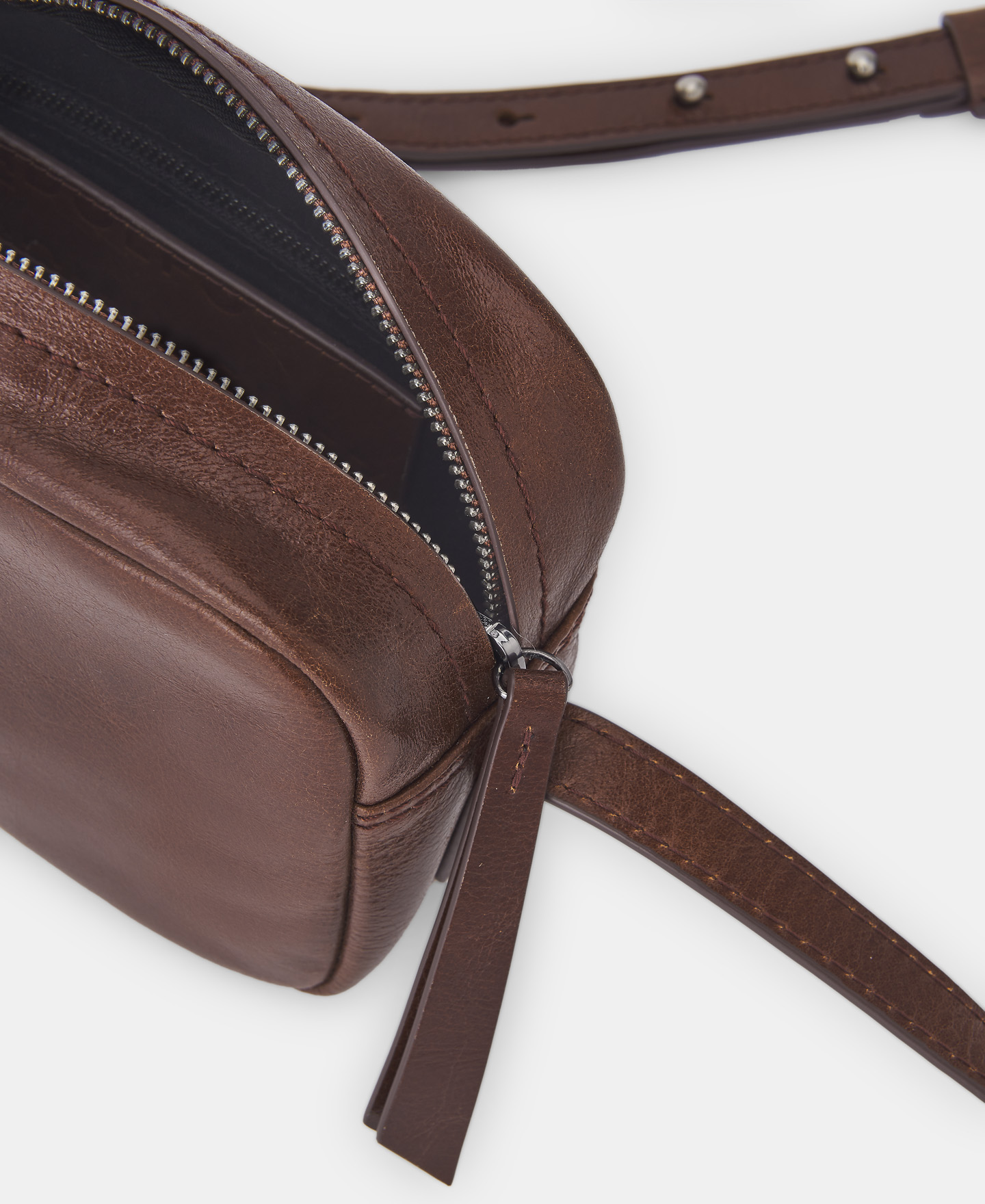 Crackled glossy leather crossbody bag image number 2