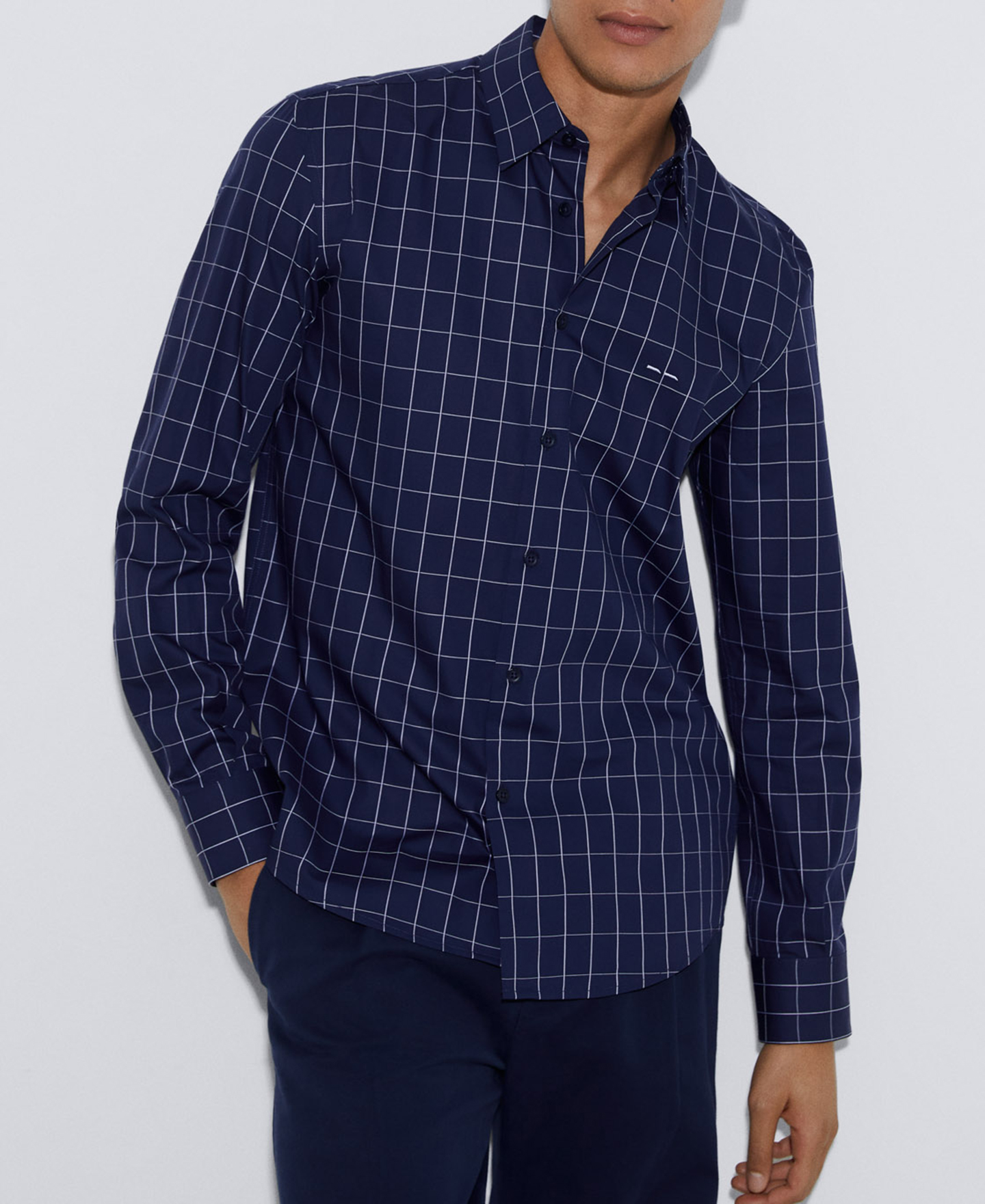 Plaid cotton shirt image number 0
