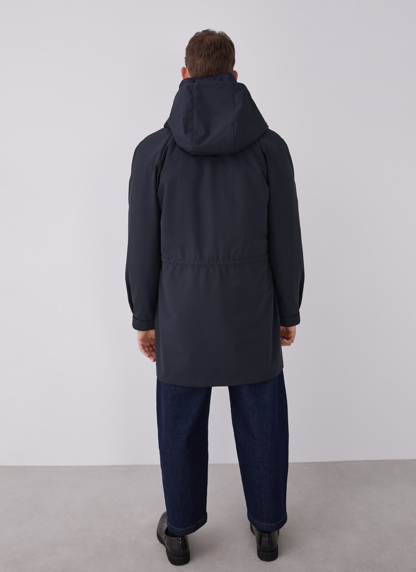 Reversible short parka with hood image number 1