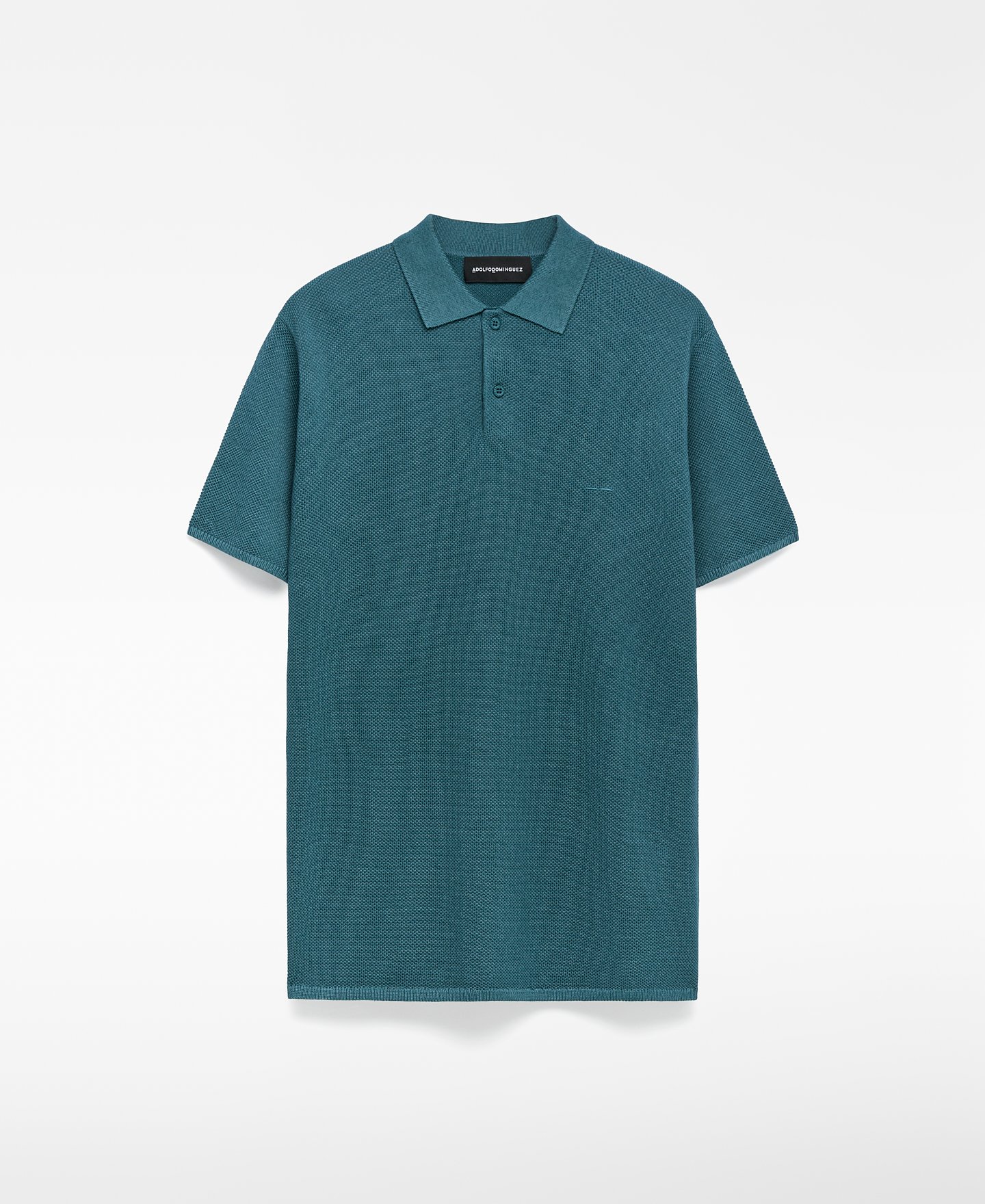Structured knit regular fit polo man image number 4