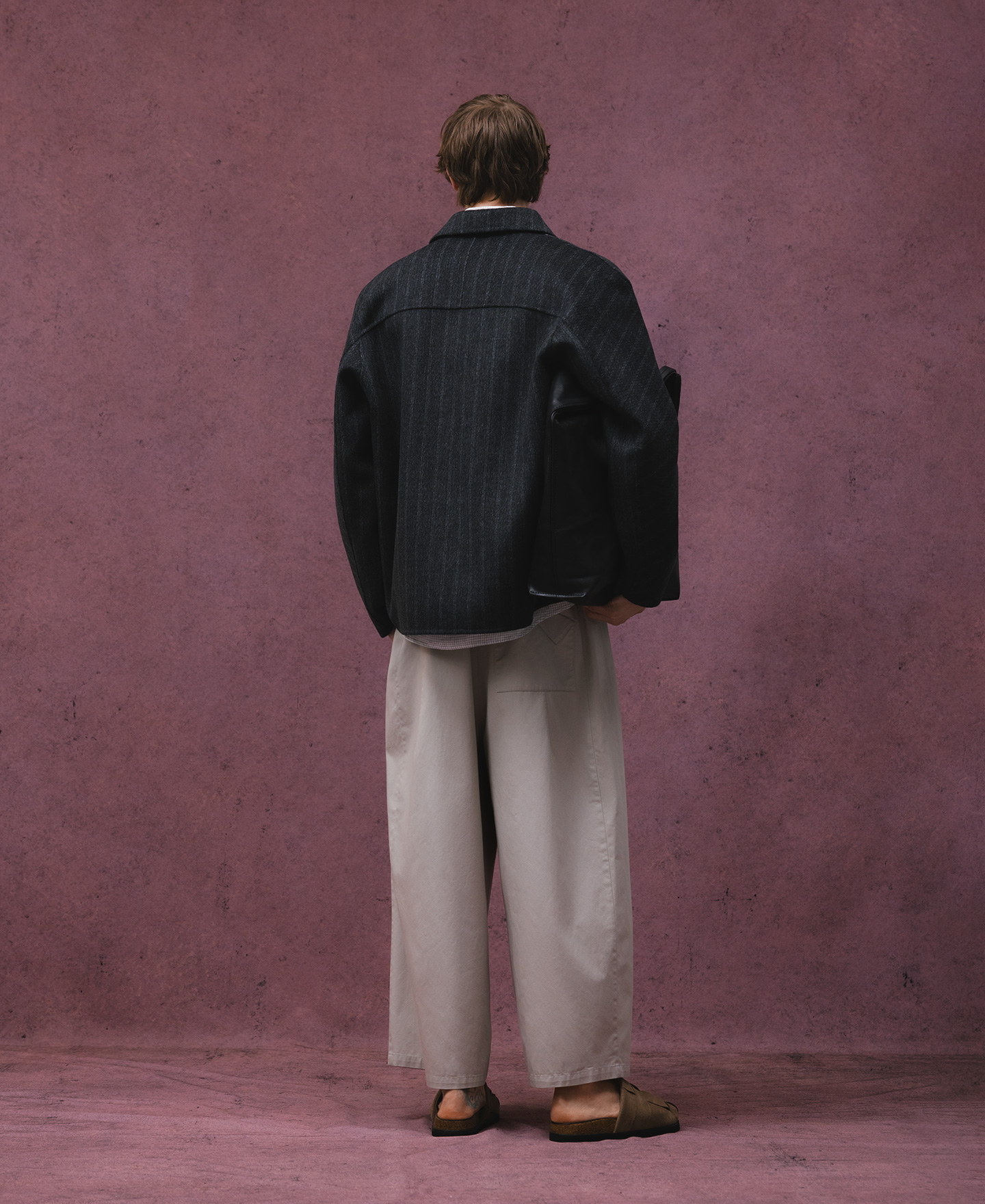Striped double-faced jacket man image number 2