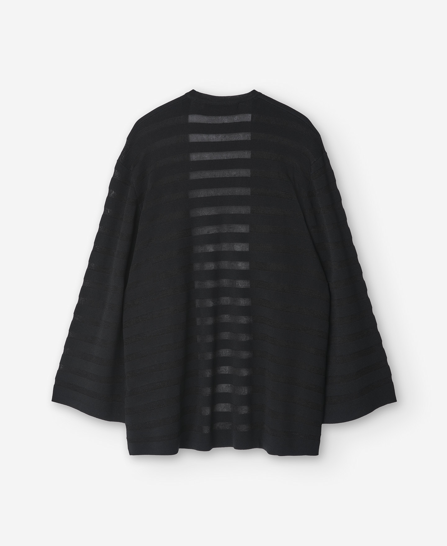 Semitransparent knitted black jacket image number 5