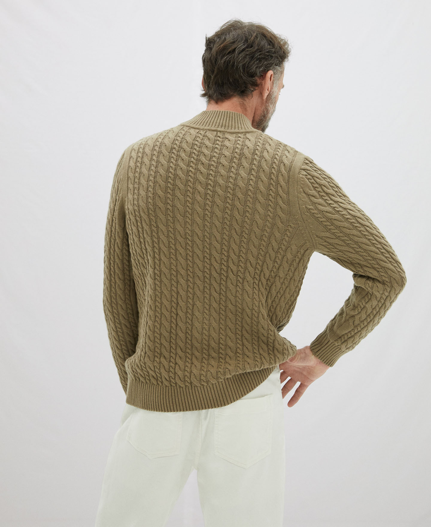 Cotton and wool eights sweater image number 2