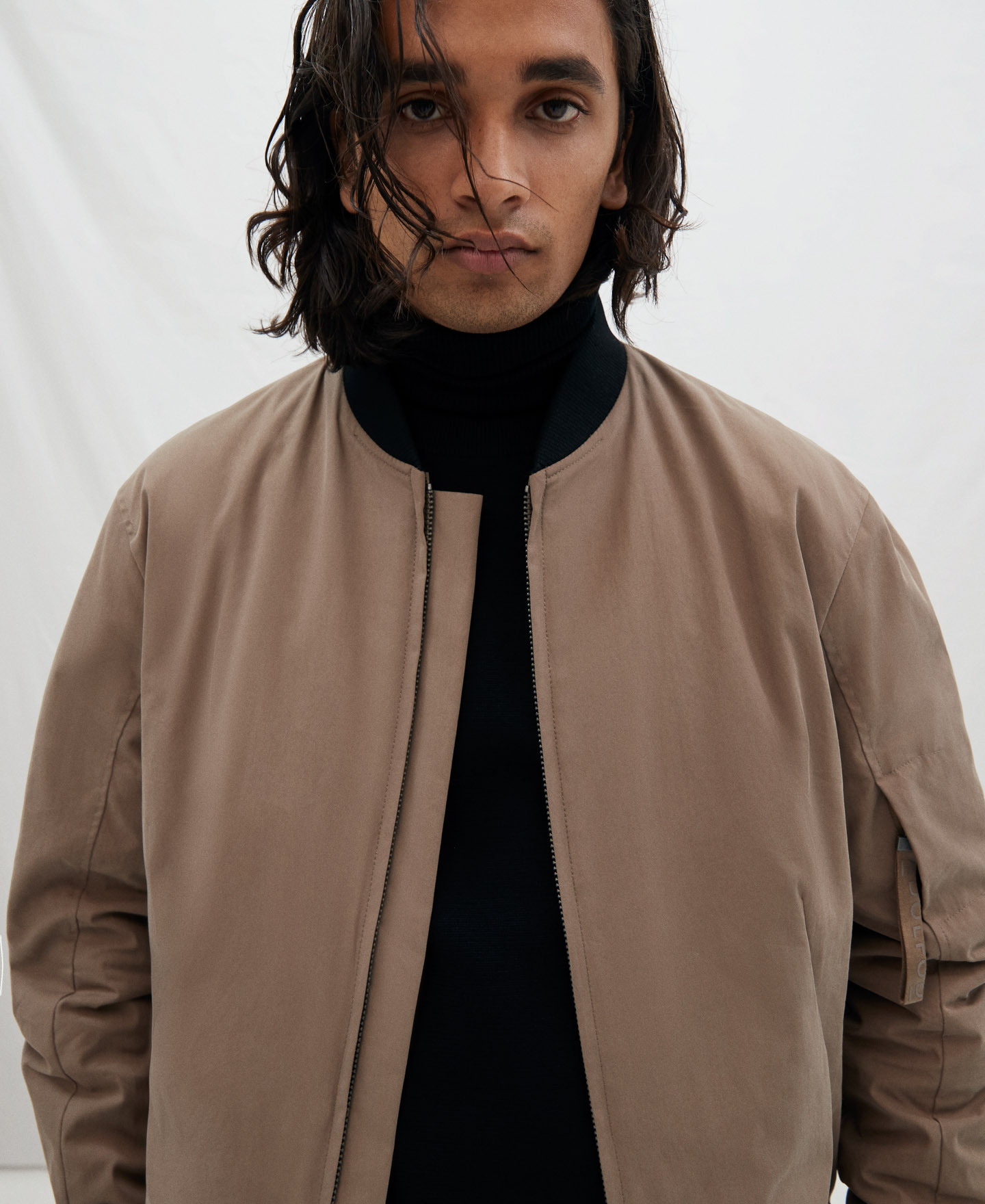 Irregular stitching bomber image number 3