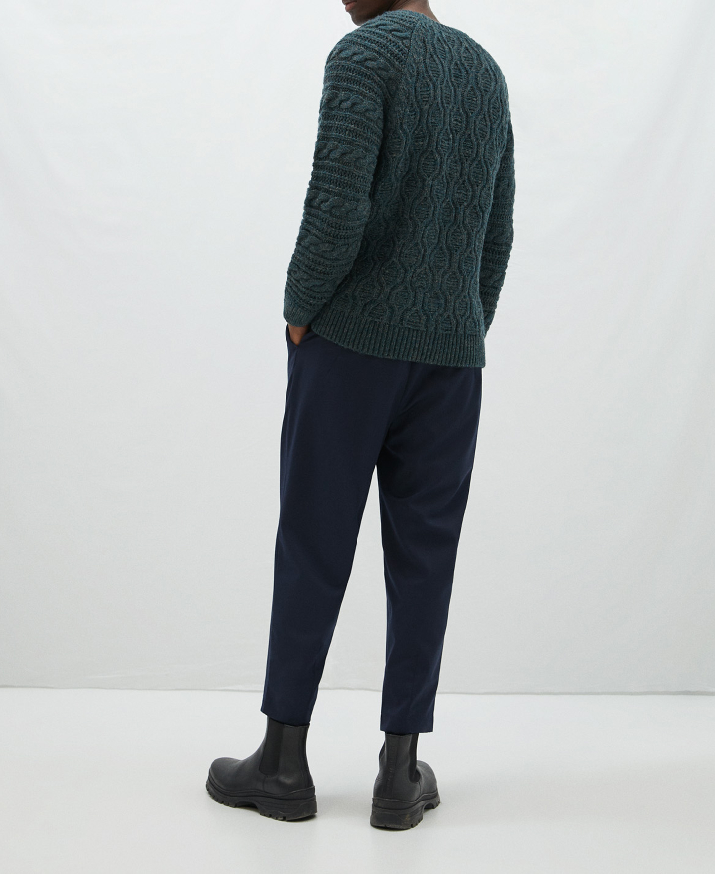 Knitted round neck sweater image number 2