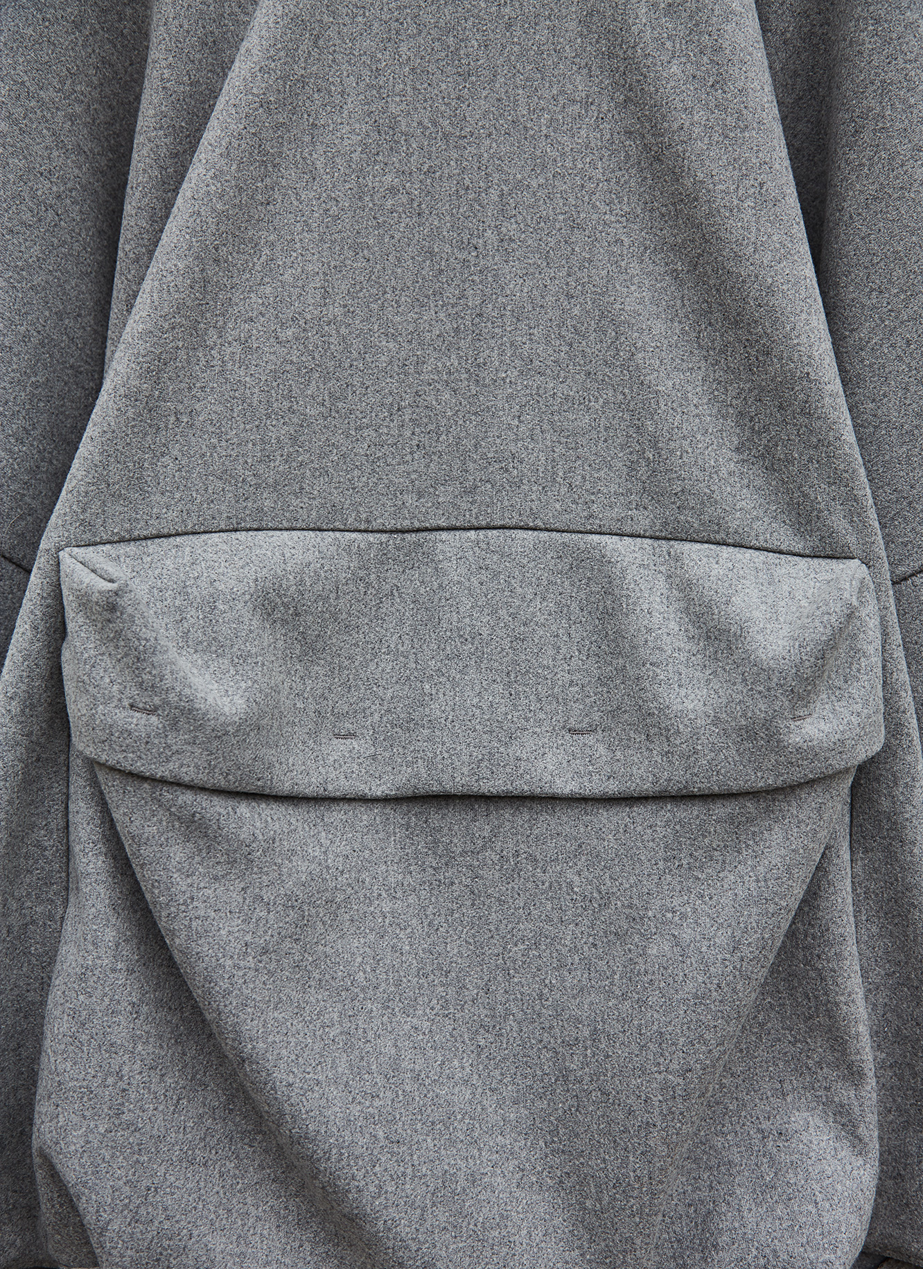 Felt hoodie with maxi-pocket image number 1