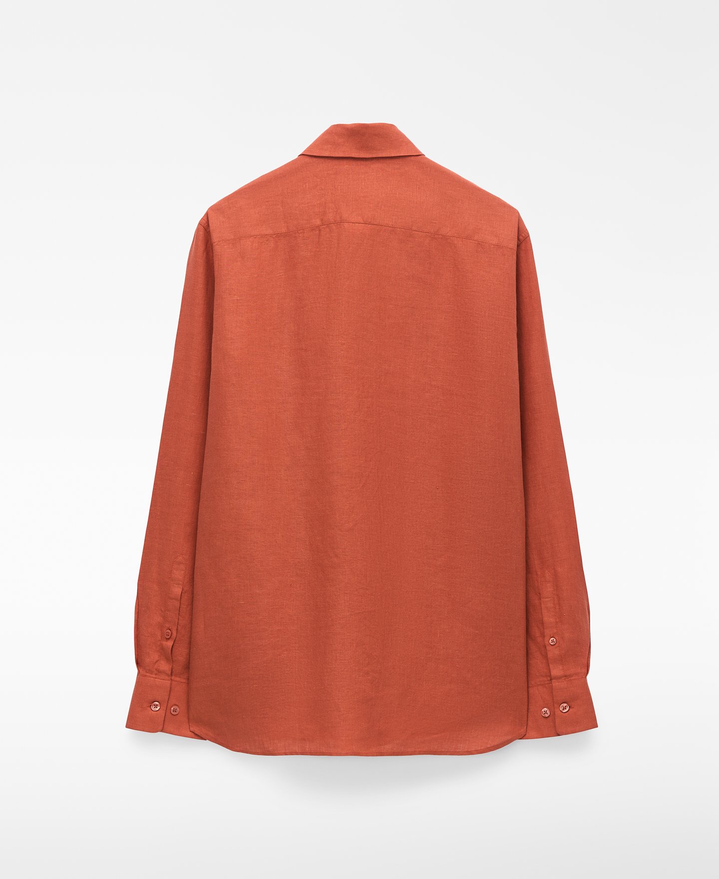 Linen regular fit spread collar shirt image number 4