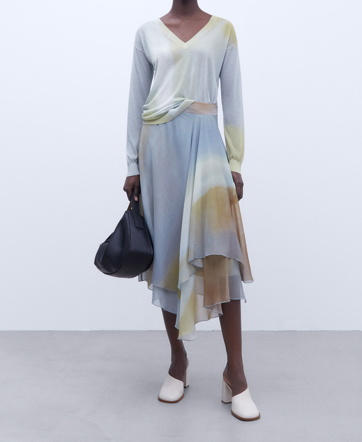 Nylon and viscose printed sweater image number 1