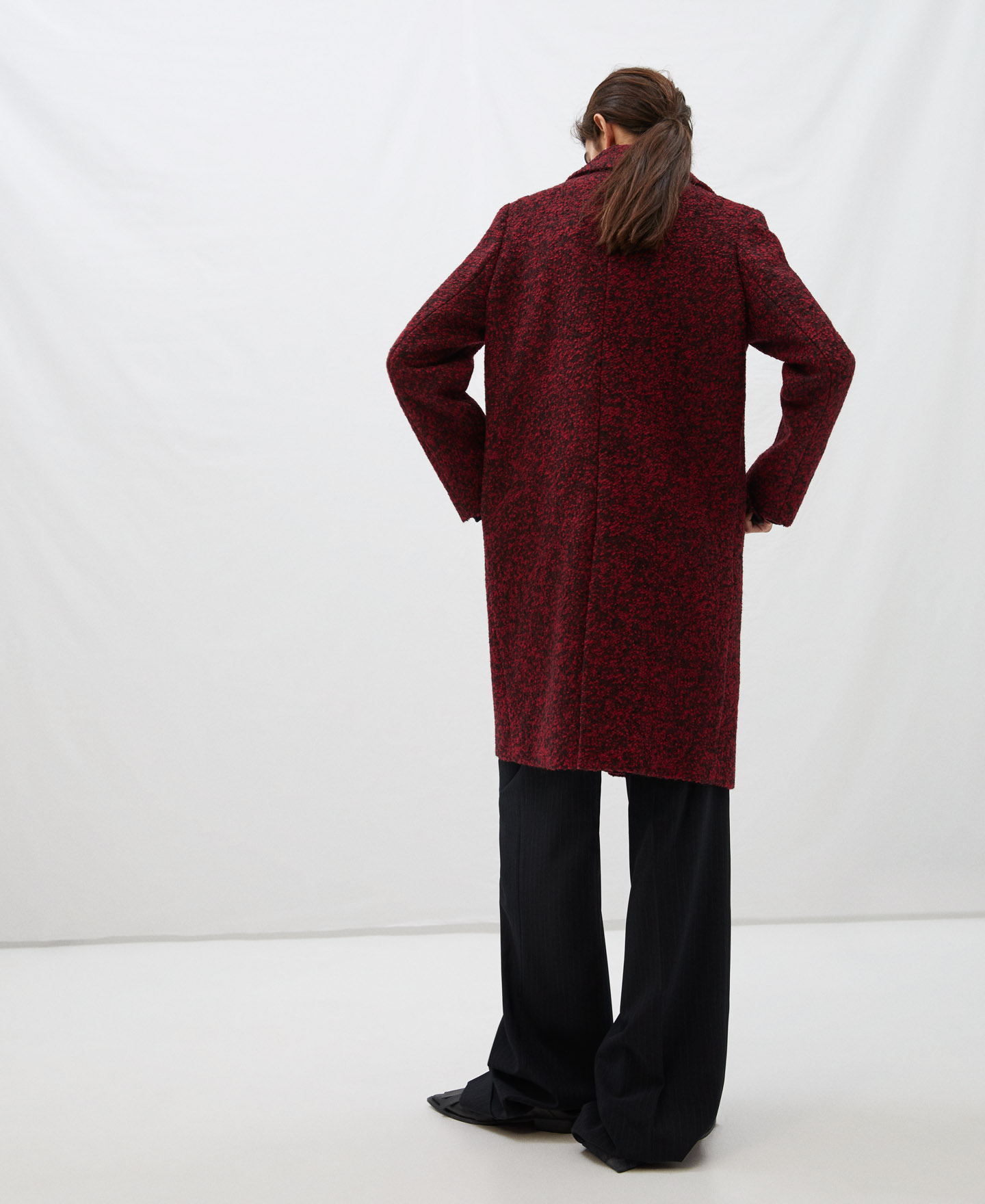Tailored boiled wool coat image number 2