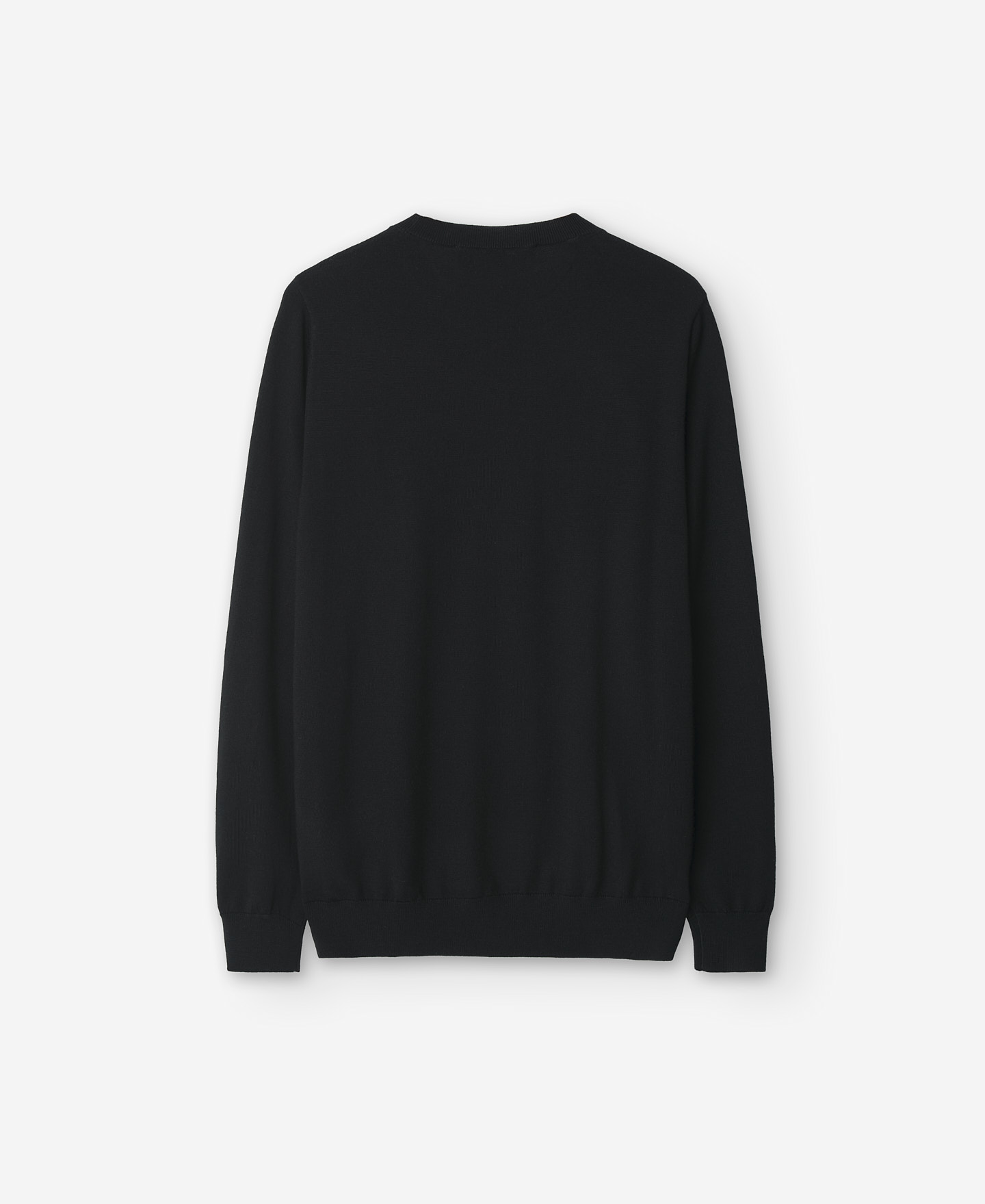 Merino wool black sweater for men image number 5