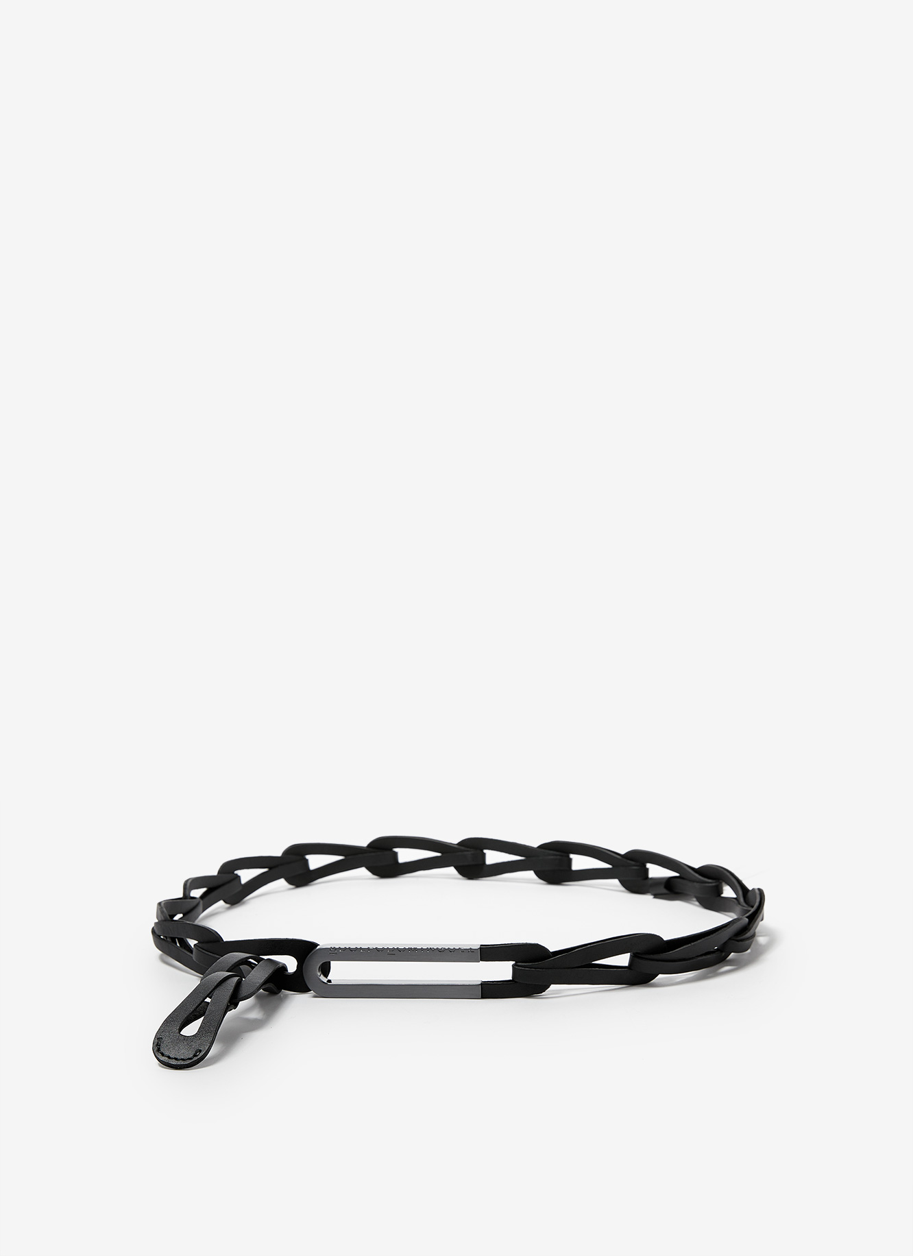 Leather links belt wit stopper image number 0