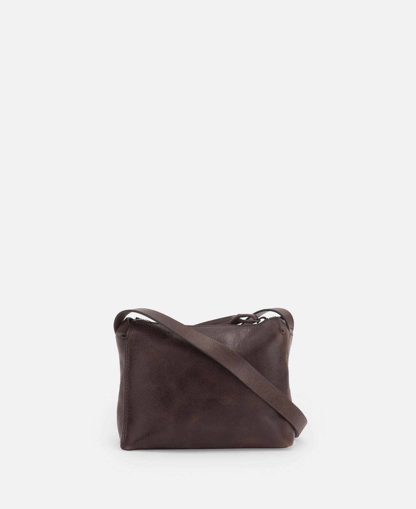 Irregular volume leather shoulder bag image number 1