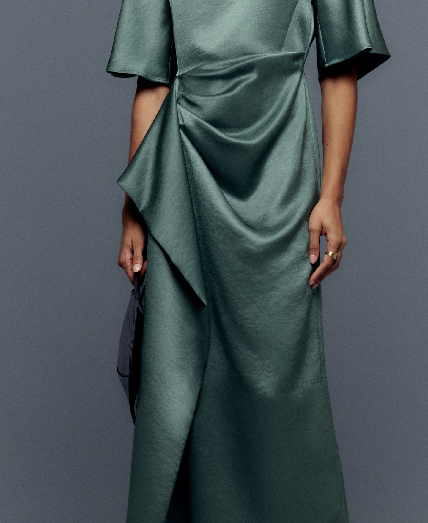 Long draped dress woman image number 1