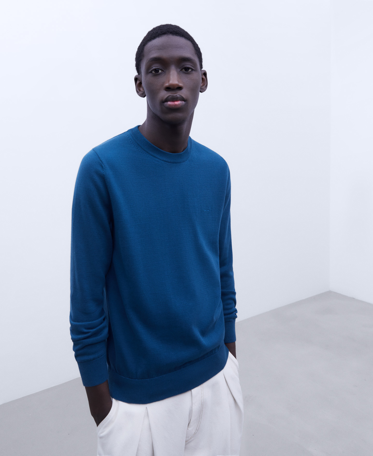 Organic cotton crew neck sweater image number 0