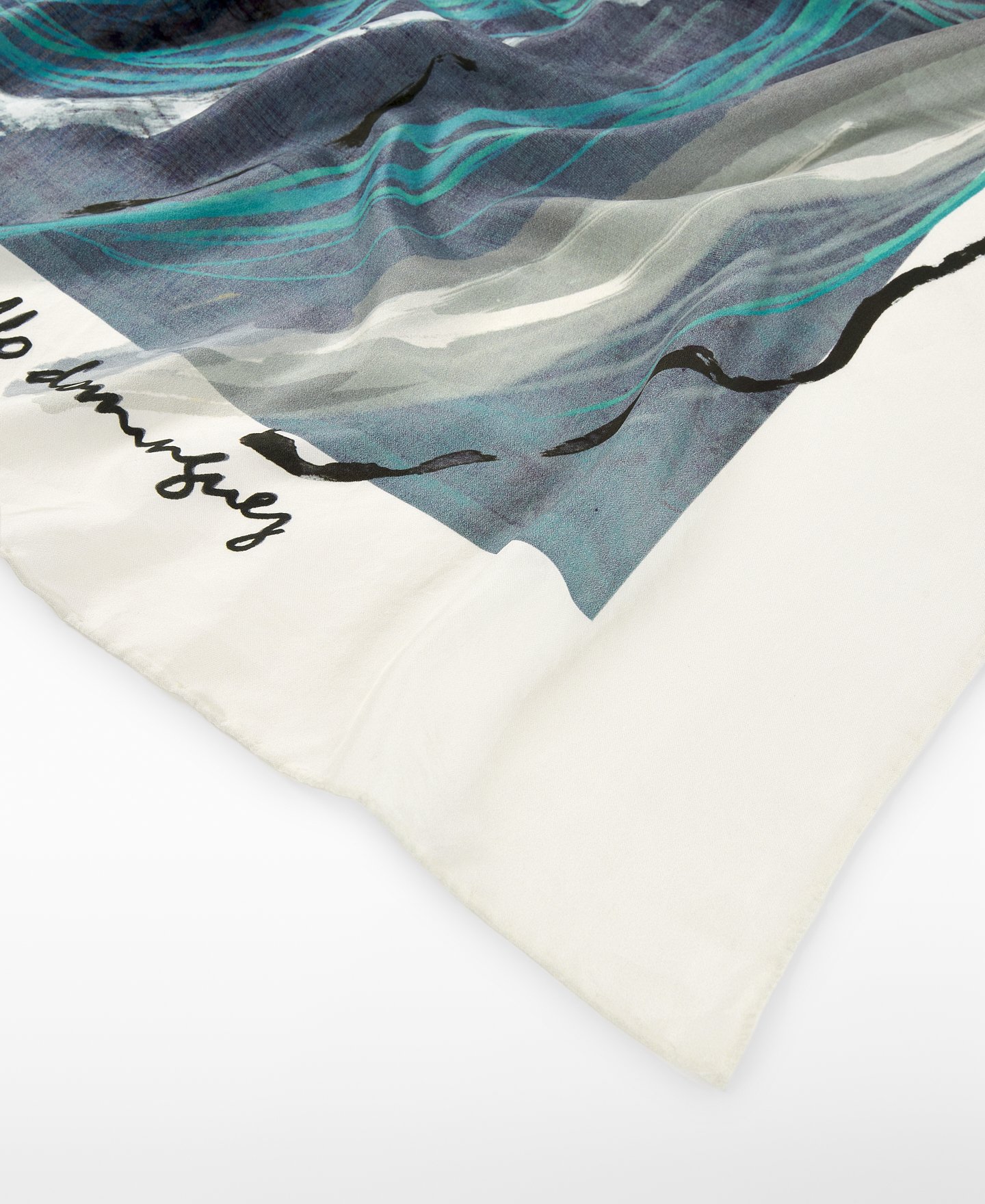 Silk maxi printed scarf woman image number 2