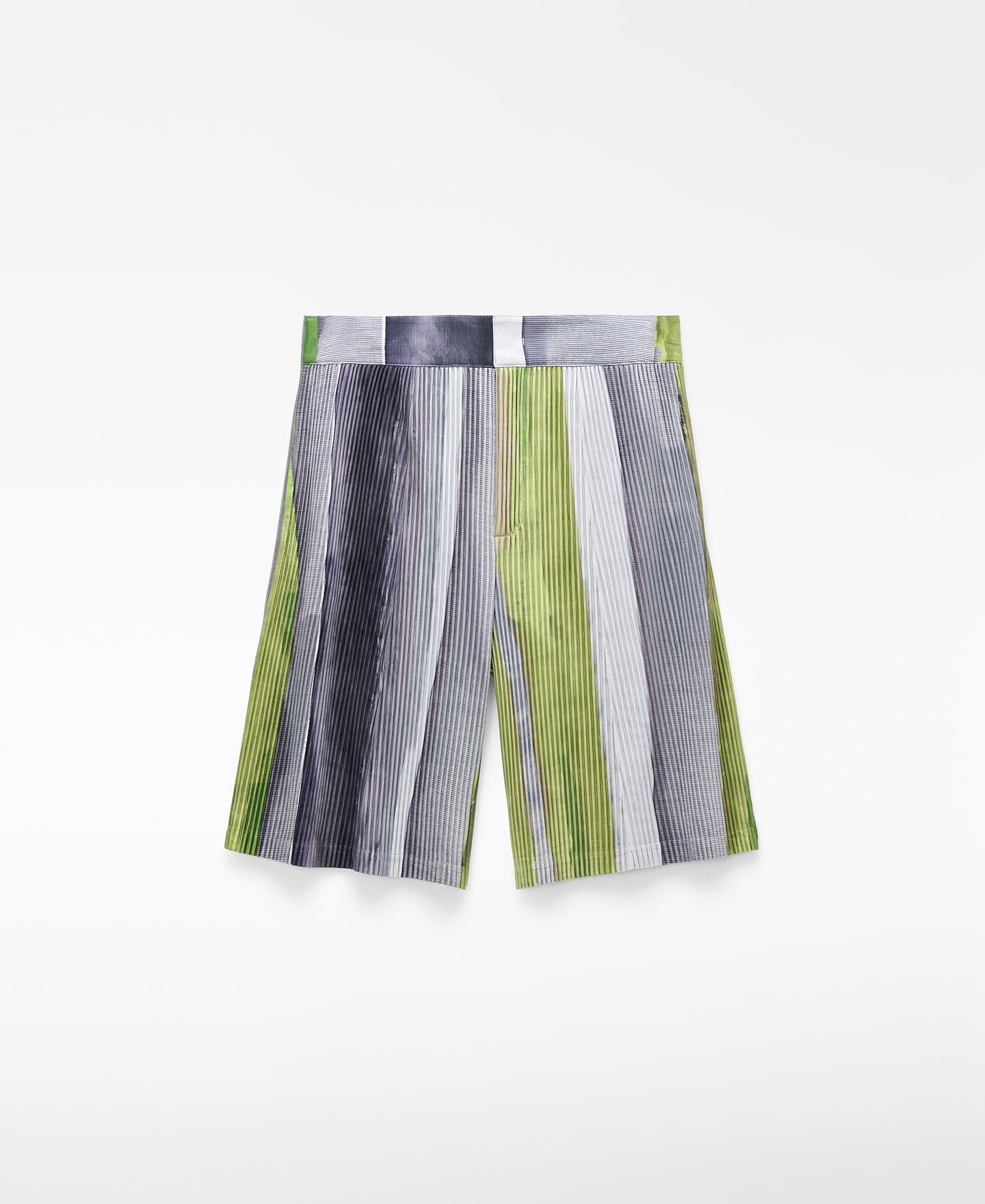 Bermuda ancha crinkle rayas irregulares image number 4