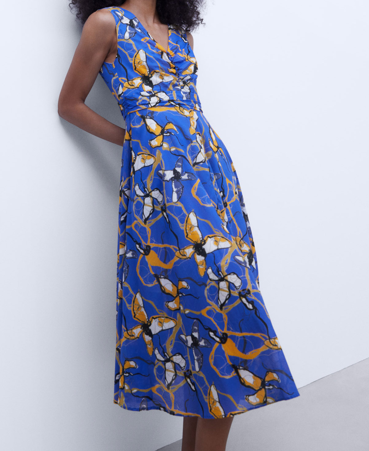 Cotton voile fitted dress image number 0