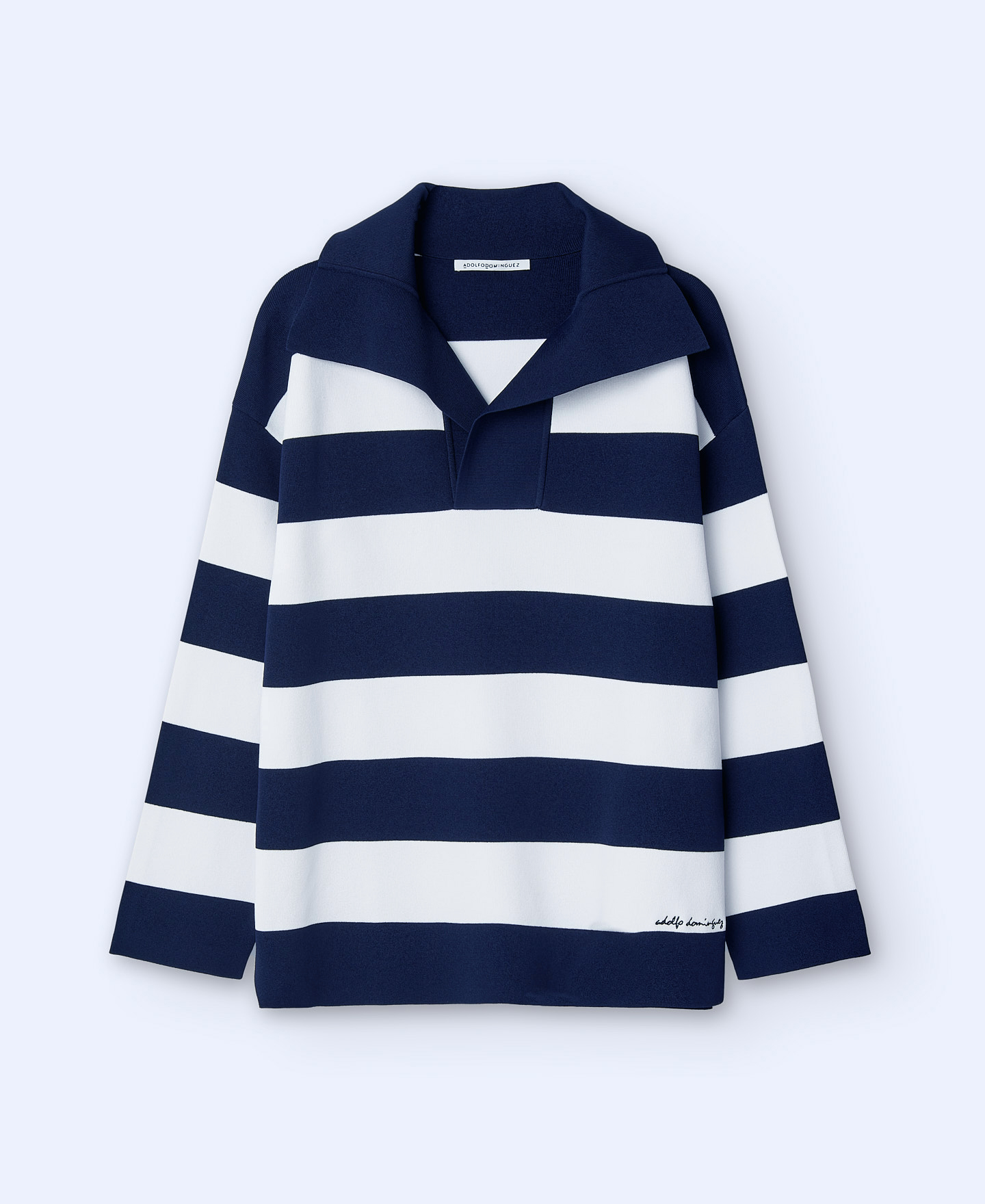 Sailor collar striped sweater image number 4