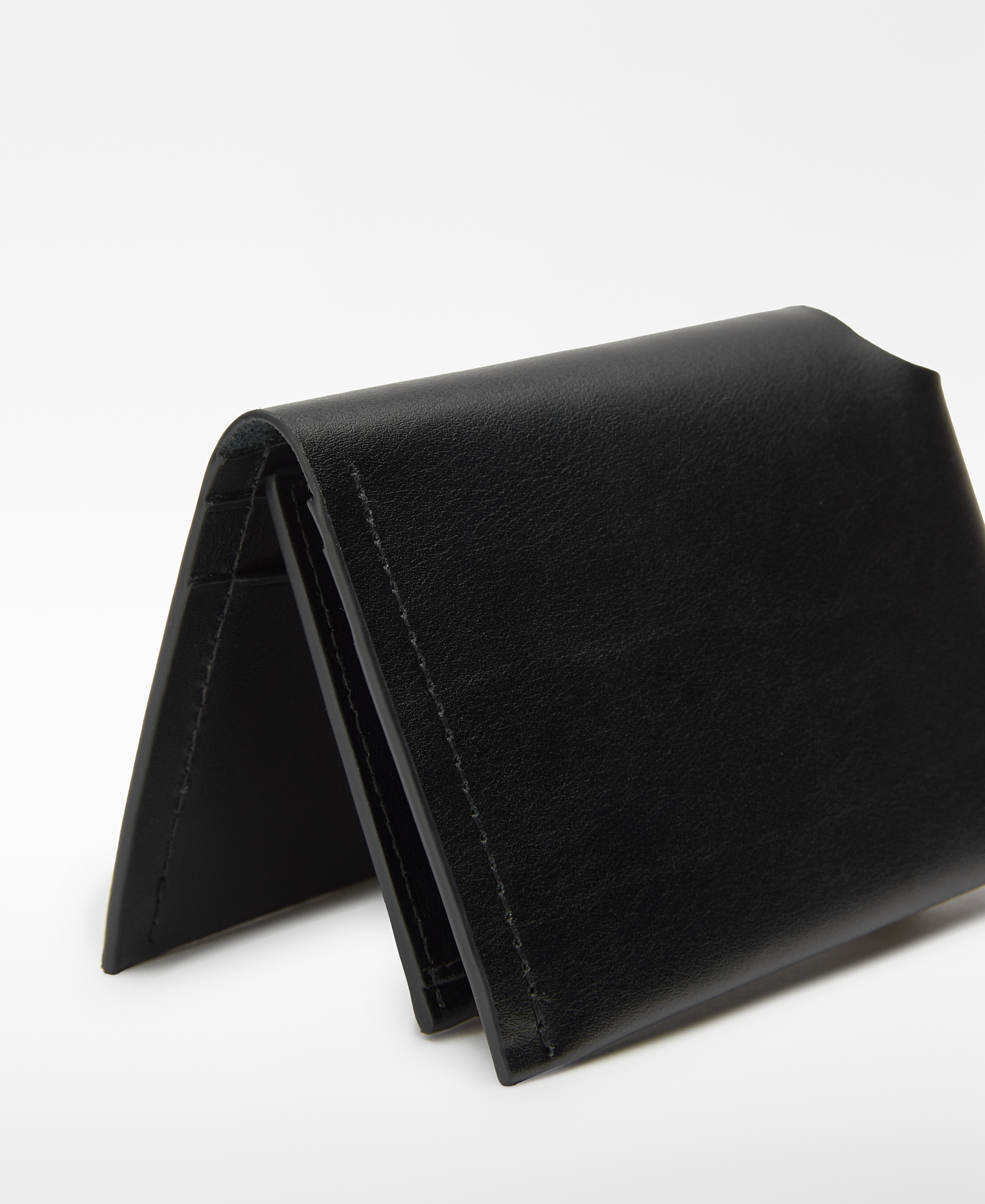 Leather foldable wallet woman image number 1